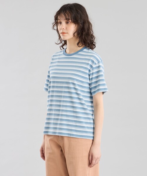 MACKINTOSH PHILOSOPHY（ﾏｯｷﾝﾄｯｼｭ ﾌｨﾛｿﾌｨｰ）の「GREY LABEL マルチボーダーカットソー（Tシャツ/カットソー・レディース・レッド系その他/グリーン/ブルー系その他3/ブラック・6/2）」の8枚目の写真