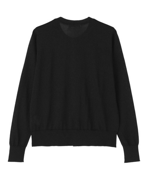 TOKYO SHIRTS（トウキョウシャツ）の「ハイゲージ クルーネックカーディガン（カーディガン/ボレロ・レディース・グリーン/ブラック・M/L）」の6枚目の写真