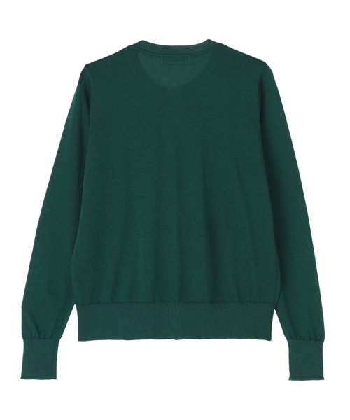 TOKYO SHIRTS（トウキョウシャツ）の「ハイゲージ クルーネックカーディガン（カーディガン/ボレロ・レディース・グリーン/ブラック・M/L）」の10枚目の写真