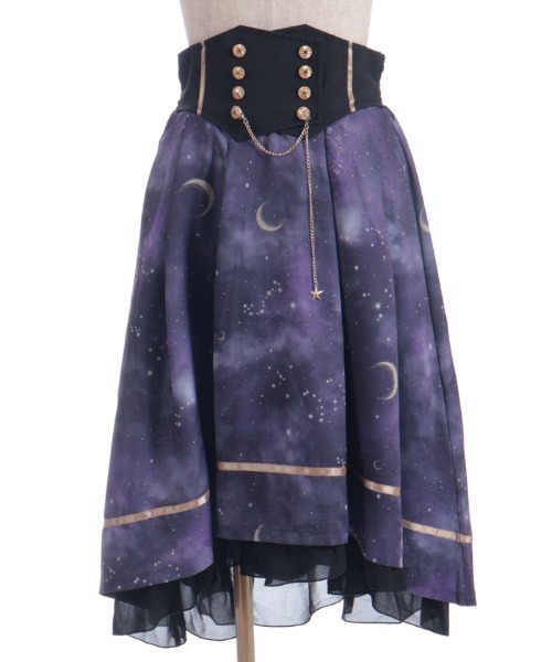 axes femme（アクシーズファム）の「ステラプリントイレヘムスカート（スカート・レディース・ブラック/パープル/ネイビー・FREE）」の17枚目の写真