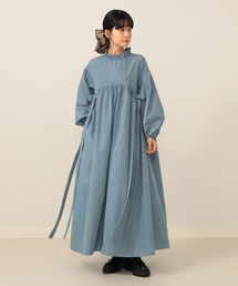 CAROLINA GLASER | リップストップ リボン ボリュームスリーブ ワンピース(ワンピース)