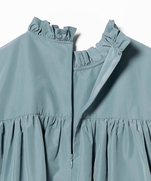 CAROLINA GLASER（カロリナ グレイサー）の「リップストップ リボン ボリュームスリーブ ワンピース（ワンピース・レディース・ブルー系その他/ブラック・SMALL/MEDIUM）」の10枚目の写真