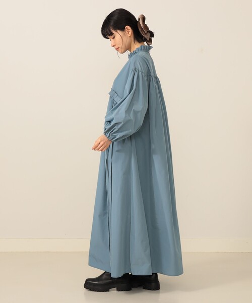 CAROLINA GLASER（カロリナ グレイサー）の「リップストップ リボン ボリュームスリーブ ワンピース（ワンピース・レディース・ブルー系その他/ブラック・SMALL/MEDIUM）」の16枚目の写真