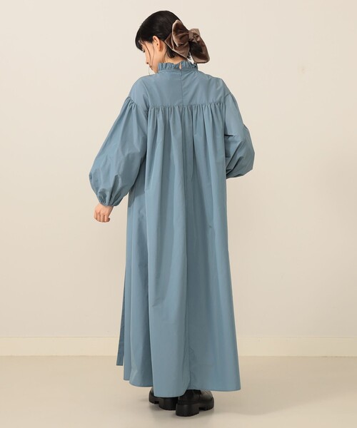 CAROLINA GLASER（カロリナ グレイサー）の「リップストップ リボン ボリュームスリーブ ワンピース（ワンピース・レディース・ブルー系その他/ブラック・SMALL/MEDIUM）」の15枚目の写真