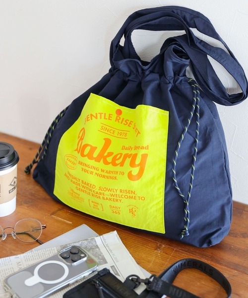 オリジナル ポケット巾着トート（トートバッグ）｜niko and