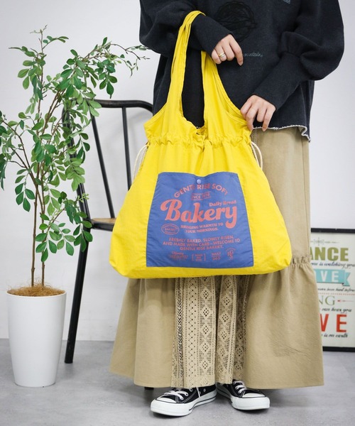 オリジナル ポケット巾着トート（トートバッグ）｜niko and