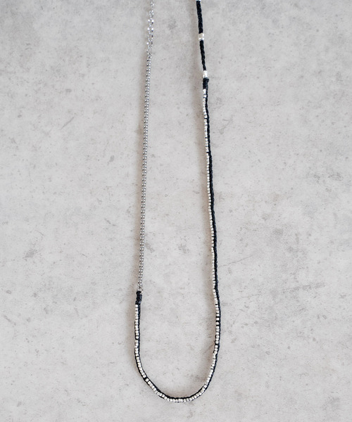 amp japan（アンプジャパン）の「SENTI センティ / SV BEADS NK&BR amp japan アンプジャパンコラボレーションシルバー925ビーズネックレス&3連ブレスレット / 2501（ネックレス・メンズ・アイボリー/ブラック/インディゴブルー・FREE）」の10枚目の写真