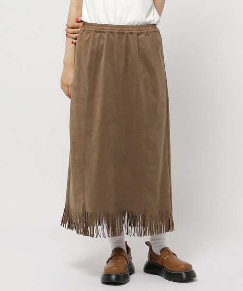 niko and...（ニコアンド）の「2WAYフリンジワンピーススカート（スカート・レディース・チャコール/モカ・MEDIUM/LARGE）」の10枚目の写真