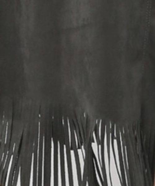 niko and...（ニコアンド）の「2WAYフリンジワンピーススカート（スカート・レディース・チャコール/モカ・MEDIUM/LARGE）」の3枚目の写真