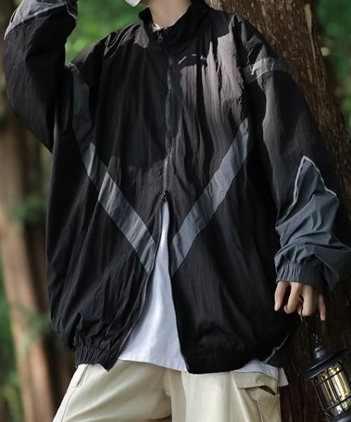 SHIBUYA Zy.(シブヤジー)の「エクストラボリュームダブルジップナイロンブルゾン(ブルゾン・メンズ・ブラック・M/L/XL)」の2枚目の写真