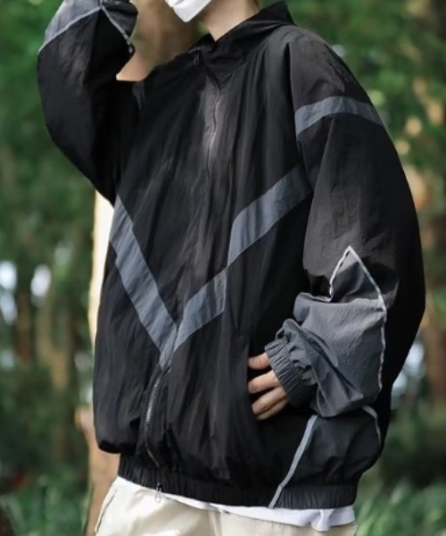 SHIBUYA Zy.(シブヤジー)の「エクストラボリュームダブルジップナイロンブルゾン(ブルゾン・メンズ・ブラック・M/L/XL)」の4枚目の写真