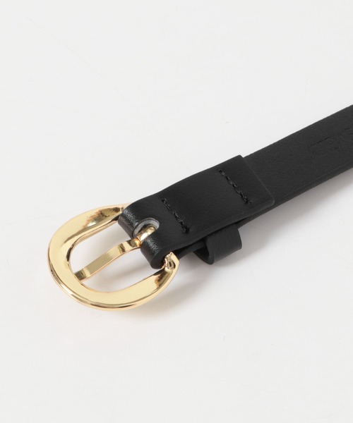 SMELLY（スメリー）の「ハーフラウンドバックルベルト（ベルト・レディース・ブラウン/ブラック・-）」の5枚目の写真