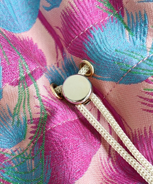 T・S・L（ティーエスエル）の「柄生地巾着トートバッグ【詳細動画あり】（トートバッグ・レディース・ネイビー/ピンク・FREE）」の9枚目の写真