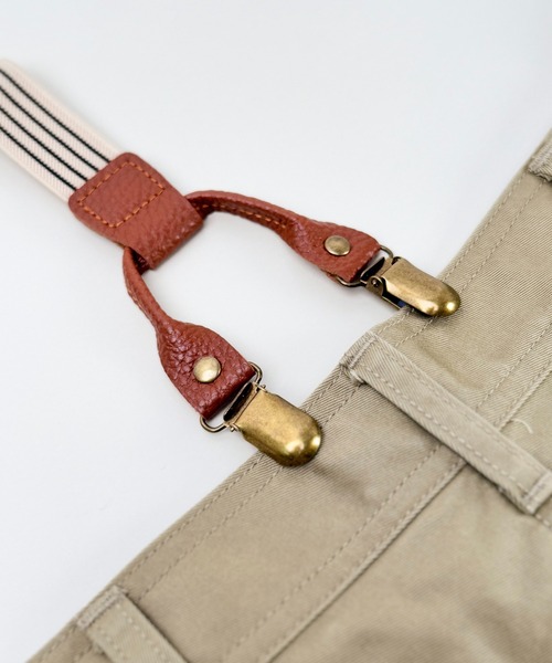 CALIFORNIA OUTFITTERS(カリフォルニア アウトフィッターズ)の「7B40 クラシカル ストライプ Y字サスペンダー(サスペンダー・レディース・ベージュ/ブラック・ONESIZE)」の6枚目の写真