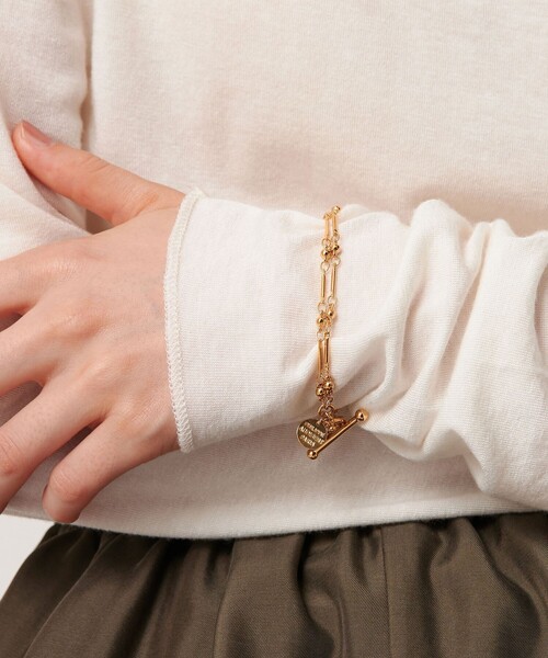 PHILIPPE AUDIBERT(フィリップ オーディベール)の「<PHILIPPE AUDIBERT>Garnet double ブレスレット/ゴールドカラー(ブレスレット・レディース・ゴールド・FREE)」の1枚目の写真