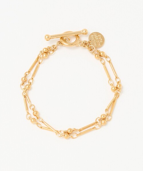 PHILIPPE AUDIBERT(フィリップ オーディベール)の「<PHILIPPE AUDIBERT>Garnet double ブレスレット/ゴールドカラー(ブレスレット・レディース・ゴールド・FREE)」の4枚目の写真