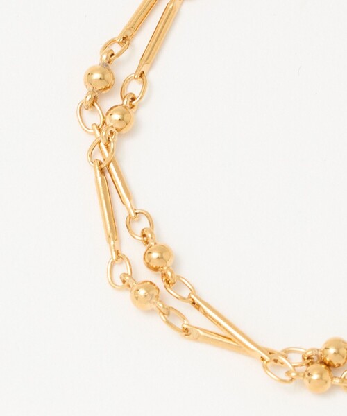 PHILIPPE AUDIBERT(フィリップ オーディベール)の「<PHILIPPE AUDIBERT>Garnet double ブレスレット/ゴールドカラー(ブレスレット・レディース・ゴールド・FREE)」の5枚目の写真