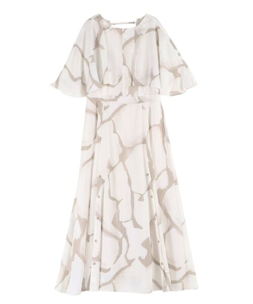 OUNNOUN(オウンノウン)の「【OUNNOUN】ケーププリントワンピース(ワンピース・レディース・ベージュ/ブラック・SMALL/MEDIUM)」の15枚目の写真