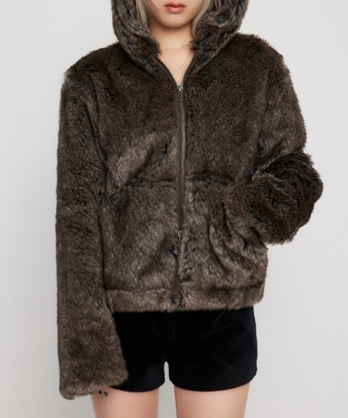 FAUX FUR HOODIE ブルゾン（ブルゾン）｜LAGUA GEM（ラグアジェム）の