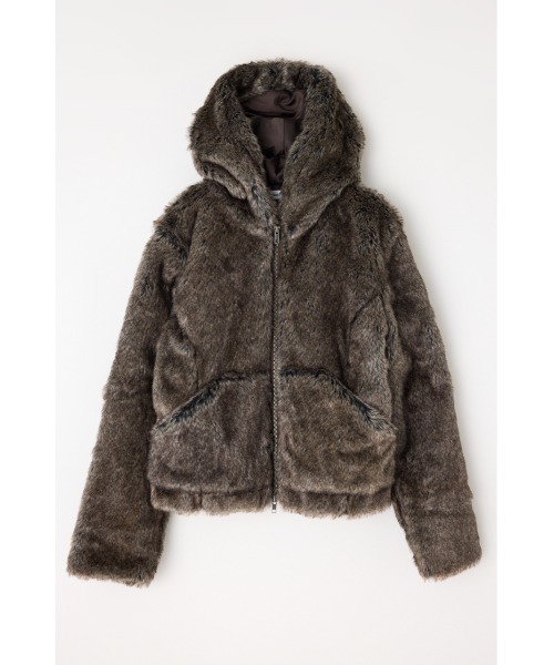 LAGUA GEM ファーブルゾン LAGUA GEM | CABLE KNIT FAUX FUR ブルゾン (ブルゾン ) |SHEL