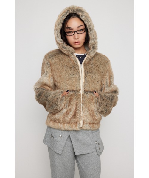 FAUX FUR HOODIE ブルゾン（ブルゾン）｜LAGUA GEM（ラグアジェム）の
