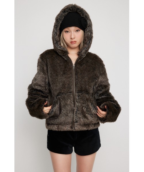 セール】FAUX FUR HOODIE ブルゾン（ブルゾン）｜LAGUA GEM