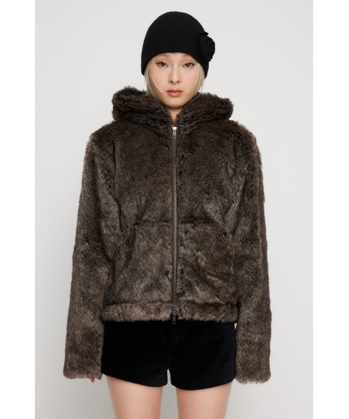 セール】FAUX FUR HOODIE ブルゾン（ブルゾン）｜LAGUA GEM