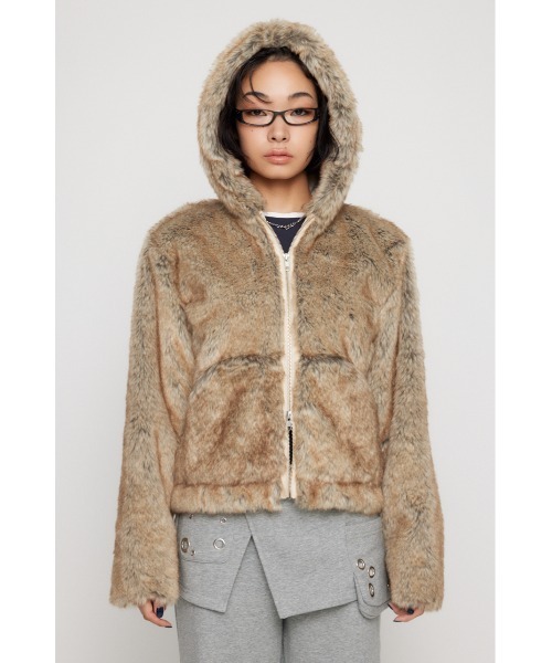 FAUX FUR HOODIE ブルゾン（ブルゾン）｜LAGUA GEM（ラグアジェム）の