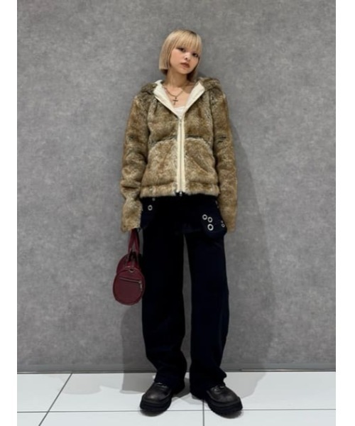 ラグアジェム　ブルゾン LAGUA GEM（ラグアジェム） ブルゾン アウター FAUX FUR HOODIE