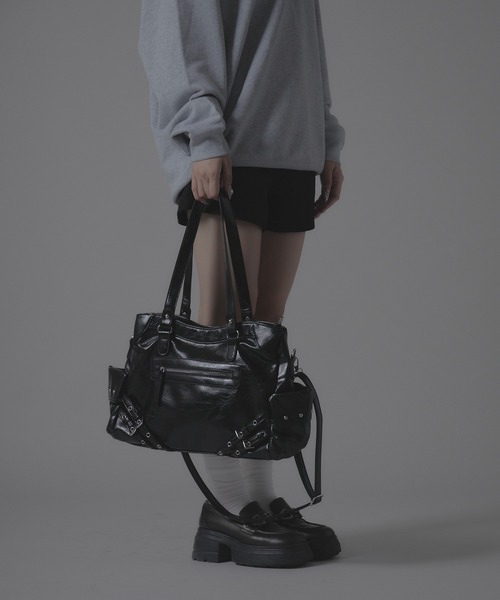Chick（チック）の「Stud Design 2-Way Shoulder Bag/スタッズデザイン2wayショルダーバッグ（ショルダーバッグ・レディース・ホワイト/レッド/ブラック・FREE）」の21枚目の写真