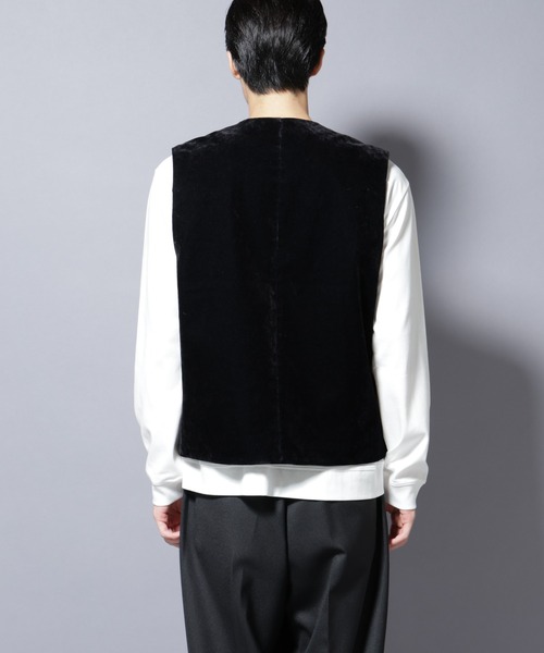 NANO universe（ナノユニバース）の「フロッキーデニム  ZIPベスト（ベスト・メンズ・ブラック/ブラウン・M/L）」の18枚目の写真