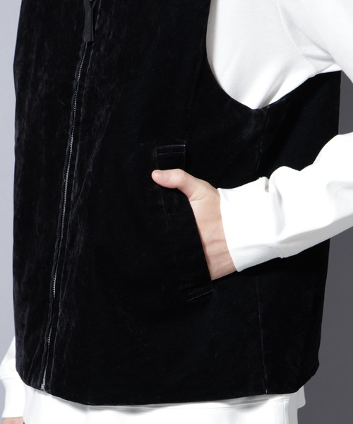 NANO universe（ナノユニバース）の「フロッキーデニム  ZIPベスト（ベスト・メンズ・ブラック/ブラウン・M/L）」の21枚目の写真