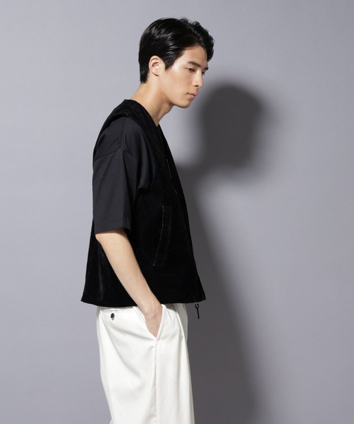 NANO universe（ナノユニバース）の「フロッキーデニム  ZIPベスト（ベスト・メンズ・ブラック/ブラウン・M/L）」の11枚目の写真