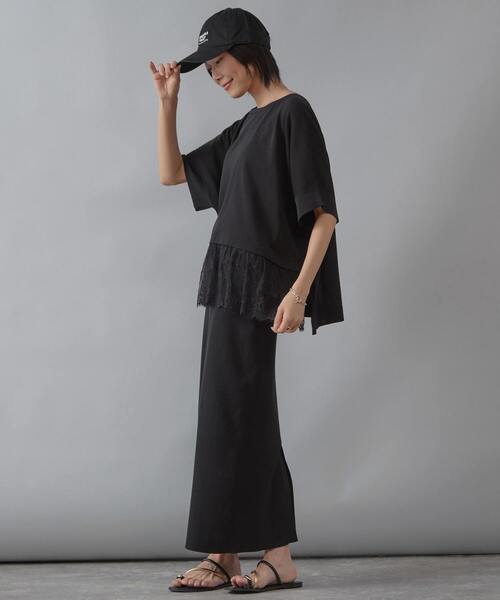 Liesse(リエス)の「レースコンビワイドニット(ニット/セーター・レディース・ライトベージュ/グレイッシュベージュ/ブラック・FREE)」の17枚目の写真