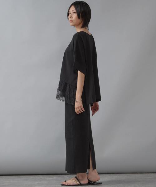 Liesse(リエス)の「レースコンビワイドニット(ニット/セーター・レディース・ライトベージュ/グレイッシュベージュ/ブラック・FREE)」の21枚目の写真