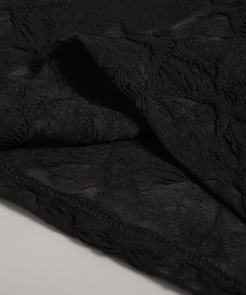 MUHET(ミュエータ)の「lace jacquard t-shirt / レースジャガードTシャツ(Tシャツ/カットソー・レディース・ブラウン/ブラック・FREE)」の20枚目の写真