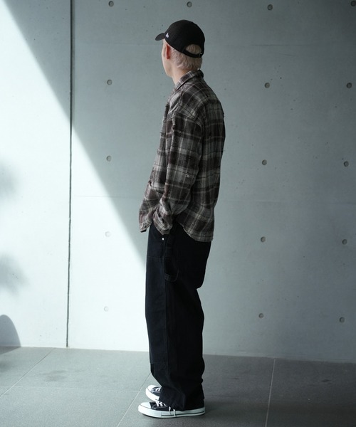 RATTLE TRAP（ラトルトラップ）の「ダメージネルチェックシャツブルゾン（シャツ/ブラウス・メンズ・ブラウン/ブラック/ネイビー・L/M/S）」の19枚目の写真