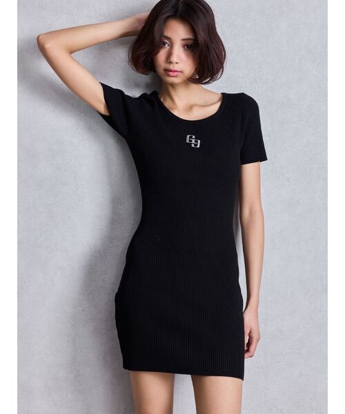 GYDA(ジェイダ)の「GGプレートハーフスリーブニットワンピース(ワンピース・レディース・オフホワイト/シルバー/その他1/ブラック・FREE)」の9枚目の写真