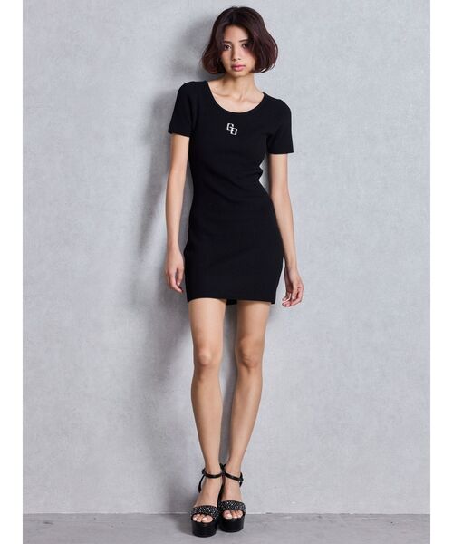 GYDA(ジェイダ)の「GGプレートハーフスリーブニットワンピース(ワンピース・レディース・オフホワイト/シルバー/その他1/ブラック・FREE)」の10枚目の写真