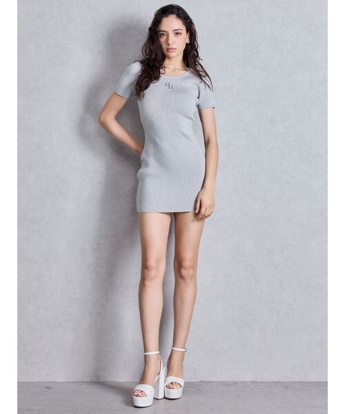 GYDA(ジェイダ)の「GGプレートハーフスリーブニットワンピース(ワンピース・レディース・オフホワイト/シルバー/その他1/ブラック・FREE)」の13枚目の写真