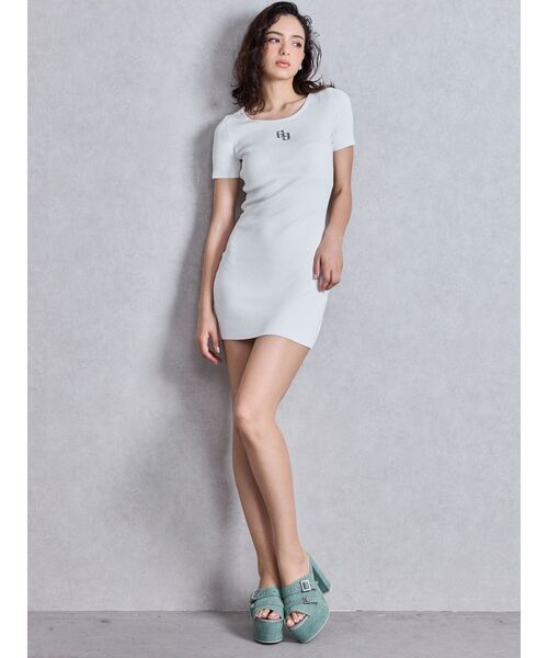 GYDA(ジェイダ)の「GGプレートハーフスリーブニットワンピース(ワンピース・レディース・オフホワイト/シルバー/その他1/ブラック・FREE)」の15枚目の写真