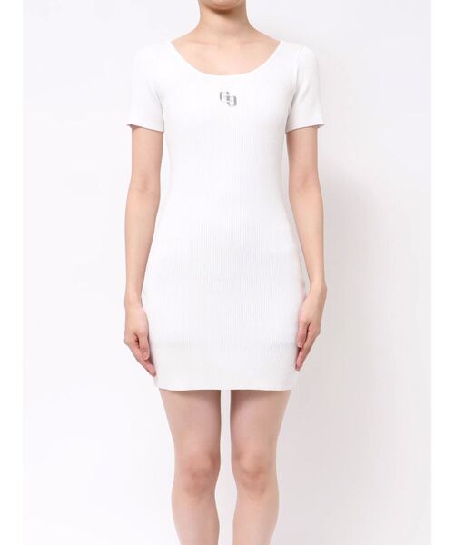 GYDA(ジェイダ)の「GGプレートハーフスリーブニットワンピース(ワンピース・レディース・オフホワイト/シルバー/その他1/ブラック・FREE)」の16枚目の写真