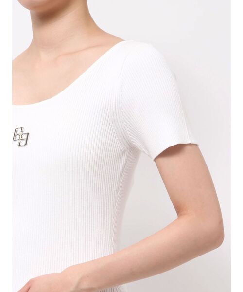 GYDA(ジェイダ)の「GGプレートハーフスリーブニットワンピース(ワンピース・レディース・オフホワイト/シルバー/その他1/ブラック・FREE)」の20枚目の写真