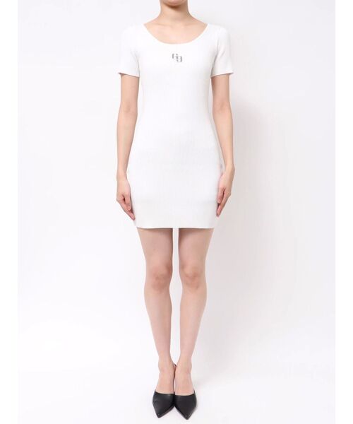 GYDA（ジェイダ）の「GGプレートハーフスリーブニットワンピース（ワンピース・レディース・オフホワイト/シルバー/その他1/ブラック・FREE）」の18枚目の写真
