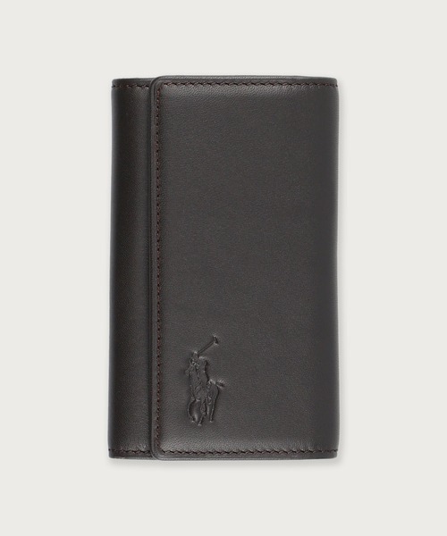 POLO RALPH LAUREN(ポロ ラルフ ローレン)の「カーフレザー キーケース(キーケース/キーアクセサリー・メンズ・ネイビー/ダークブラウン/ブラック・FREE)」の2枚目の写真