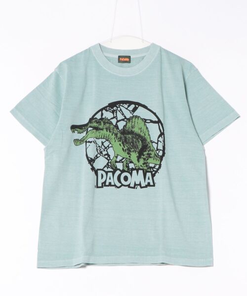 ARCHIVER(アーカイバ)の「【W】【it】【PaCoMa/パコマ】Spino saurus TEE (ADULT)(Tシャツ/カットソー・メンズ・スミクロ/ライトグレー/サックスブルー/オフホワイト・LARGE/MEDIUM/X-LARGE)」の1枚目の写真