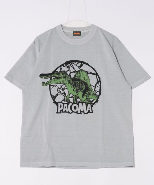 ARCHIVER(アーカイバ)の「【W】【it】【PaCoMa/パコマ】Spino saurus TEE (ADULT)(Tシャツ/カットソー・メンズ・スミクロ/ライトグレー/サックスブルー/オフホワイト・LARGE/MEDIUM/X-LARGE)」の4枚目の写真