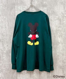 専用 緑 Disney Tシャツ XL 古着 90s USA製 Disney Mickey ミッキー 「'95」 BIG プリント Tシャツ