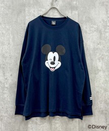 Disney（ディズニー）の「【Disney/ディズニー】　MICKEY　ミッキーマウス　　オーバーサイズ　長袖Tシャツ（Tシャツ/カットソー）」