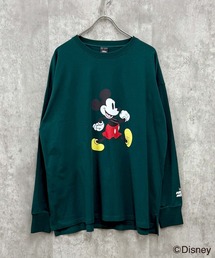 THE CASUAL（カジュアル）の「【Disney/ディズニー】　MICKEY　ミッキーマウス　　オーバーサイズ　長袖Tシャツ（Tシャツ/カットソー）」